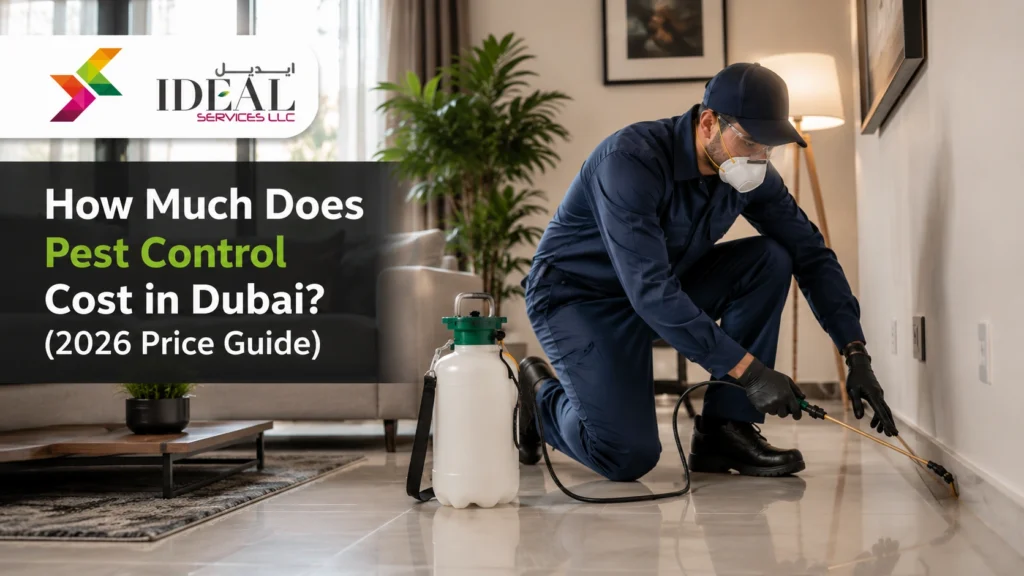 Pest control price comparison chart Dubai Abu Dhabi Sharjah Ras Al Khaimah